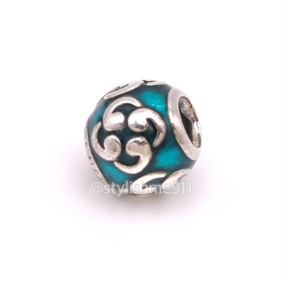 Authentic PANDORA Turquoise Comma Charm - 790491EN08 - Picture 6 of 9